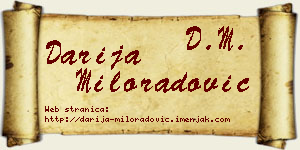 Darija Miloradović vizit kartica